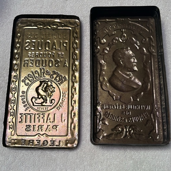 Old French tin box by J . Lafitte Paris, Société des plaques et poudres à souder - Picture 3 of 4